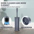 UPTRONIC Toilet Brush Set, Toilet Bowl Brush with Extra Long Handle, Durable Bristles, Covered Holder for Bathroom