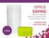 Arrow Reusable Plastic Storage Container Set, 10 Pack, 1 Pint/16 Ounce Each, BPA-Free, Dishwasher/Microwave Safe