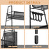 VITVITI 2-Tier Black Bathroom Counter Organizer, Metal Wire Mesh Storage with Basket Hooks, Vanity Tray Shelf