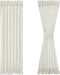 FMFUNCTEX Side Light Linen Texture Semi Sheer Narrow French Door Panels - 24 Inch x 72 Inch, 2 Panels
