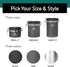 Coffee Gator Coffee Canister, 22oz, Airtight Stainless Steel Kitchen Food Storage Container, Silver, with Date Tracker