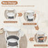 3-Tier 21.6" Small Round Side Table with Storage Bag, Accent Round End Table with Four Storage Functions for Living