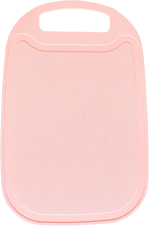Wheat Straw Chopping Board for Kitchen, Juice Grooves, Easy Grip Handle, Dishwasher Safe, Pink