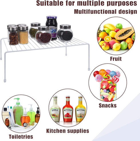 JBESUHI (16.1 10.2 Inch) Counter 4) Large x Cabinet Storage Shelf Rack, ShelvesKitchen and Cabinet Shelf, Storage Rack