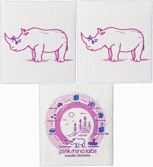 Swedish Dishcloths – Eco-Friendly Reusable Kitchen Towels, 3 Pack Cleaning Cloths for Dishes, Counters & Surfaces,