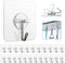 Adhesive Hooks Removable Wall Hooks, 13 LB Ceiling Hook, Transparent Seamless Waterproof, 10 Pack