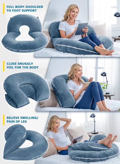 INSEN Reading Pillow, Back Pillow for Sitting in Bed for Reading, Nurse & Relax, Reading Pillow for Adults, Moms