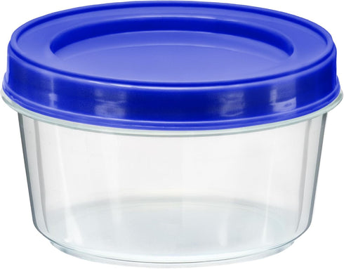 DecorRack 4 Pack 8 Oz Plastic Food Storage Containers with Screw Lids for Snacks, Travel, and Art Crafts