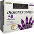 50 Brite Star Lt Designer Series Mini Lights, Purple, Purple Wire