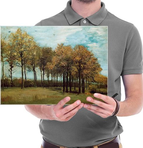Wieco Art Autumn Landscape Canvas Prints of Vincent Van Gogh 1885 Famous Paintings Reproduction Wall Art for Home Decor
