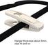 Velvet Hangers Clips, 20 Pack Ivory Pants Hanger Clips, Strong Clips for Thin Felt Hangers