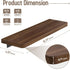 16 inch Danpoo Solid Walnut Floating Shelf - Large, Heavy Duty Wall Shelf for Kitchen, Living Room, Bathroom, Built