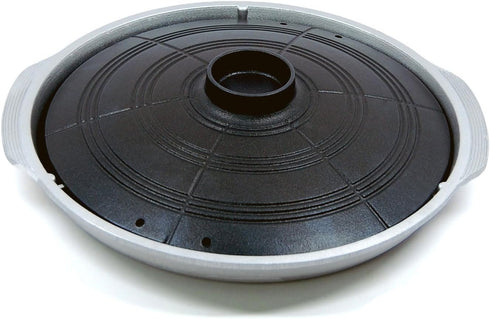 Korean Traditional BBQ Grill Pan, Stovetop Nonstick Indoor/Outdoor Smokeless Cast Aluminum Grill
