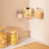 Set 2 Navaris Self Adhesive Shower Caddy - of Bathroom Organizer Shelves for Corner Wall of Bath - Toiletry Shampoo