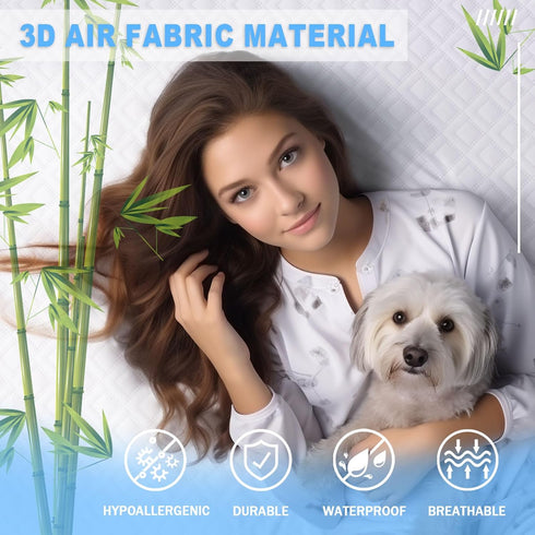 BALEINE Waterproof Mattress Protector, Breathable Cooling Soft Washable Mattress Cover with Deep Pocket (Twin)