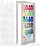 Over the Door Shoe Organizer with 24 Crystal Clear Pockets and Metal