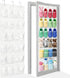 Over the Door Shoe Organizer with 24 Crystal Clear Pockets and Metal