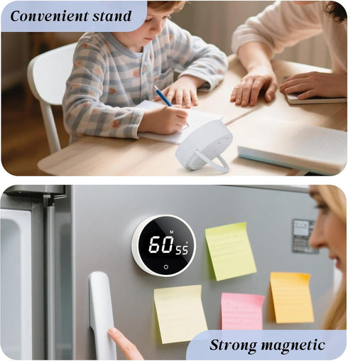 BXF SPORTS 199-Minute Countdown Countup Digital Kitchen Timer - Magnetic Timer with Large LED Display,Volume