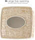 Creative Scents Victoria Tissue Box Cover, Beige Square Holder for Bathroom, Decorative with Durable Slider