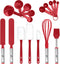 Silicone Spatula Set, 17 Piece Baking Utensils, Nylon and Stainless Steel, Non Stick and Heat Resistant