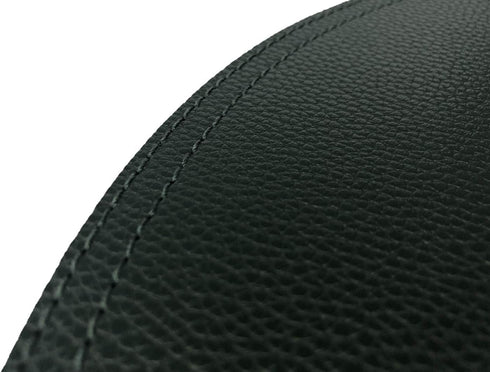 Jovono Faux Leather Round Placemats and Coasters, Wipeable Table Mats, Diameter 13'' and 3.9'', Green