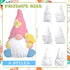 Poen 6 Sets Ready to Paint Your Own Ceramic Gnome Statues Spring DIY Unpainted Ceramics Gnome Figurines Kit Spring