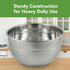 Tovolo Stainless Steel Mixing Bowls, 5.5 Qt, Dishwasher Safe for Kitchen Prep & Cooking