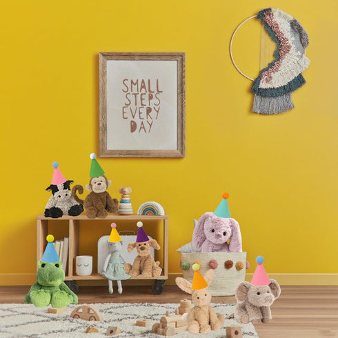 Assorted Mini Cone Hats for Stuffed Animals - Perfect for Birthday Celebrations