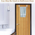 Over Cabinet Towel Bar with Hooks - 14 Inch Brushed Stainless Steel Rack for Bathroom & Kitchen