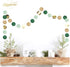 NICROLANDEE 3 Pack Sage Green Dots Paper Garland String Hanging Backdrop for Wedding Party, Baby Shower, Birthday,