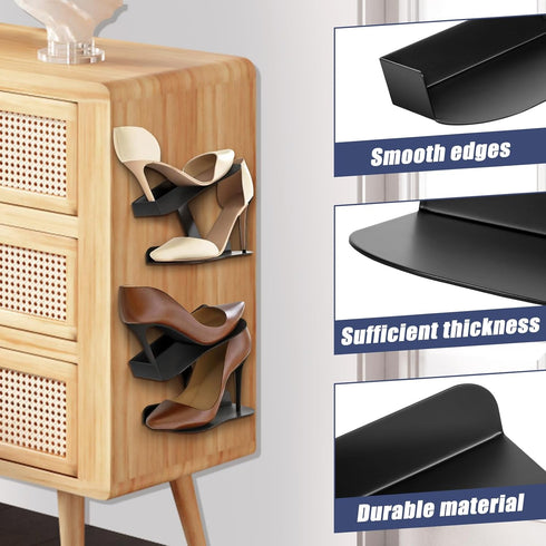 Floating Shoe Shelves - Sturdy Wall-Mount Sneaker Display Rack