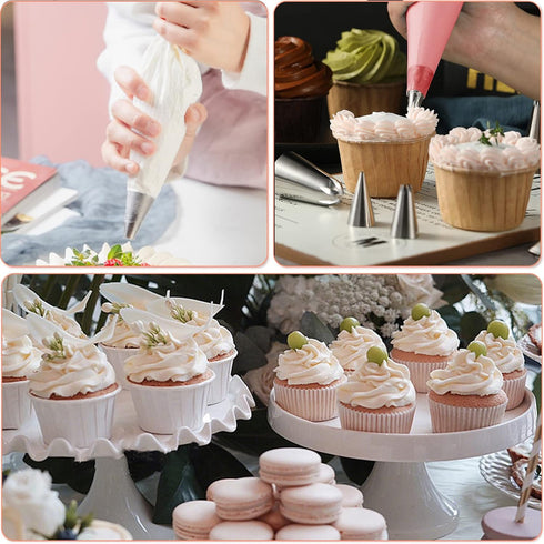 83 Pieces Stainless Steel Icing Piping Nozzle Tip Set with 44 Numbered Icing Tips and Frosting Tools for Cake DIY