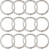 Shower Curtain Hooks, Rustproof Decorative Metal Round Shower Curtain Rings for Bathroom Shower Rod, 12 Pack (Nickel)