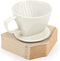 Segarty Pour Over Coffee Maker Set, Single Cup White Ceramic Dripper with 200PCS Size #2 Cone Filters