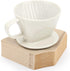 Segarty Pour Over Coffee Maker Set, Single Cup White Ceramic Dripper with 200PCS Size #2 Cone Filters