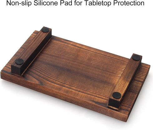 Small Kitchen Sink Soap Tray for Countertop, Wooden Risers for Bathroom Organizer Accessories and Decor