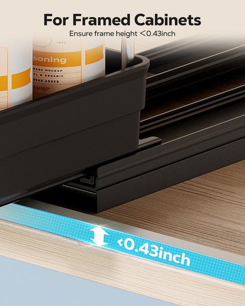 Cabinet-4-1/3 inch Organizer-4.3" 10.6" 8.7" H-3 Pack-2 Nieifi Spice Organization for Cabinet-Vertical Spice Rack Pull