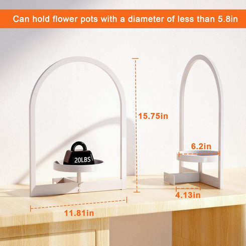 (2 Pack) Flenpptly Wall Plant Holder, Wall Planter for Indoor Plants, Window Plant shelves for Multiple Plants Indoor