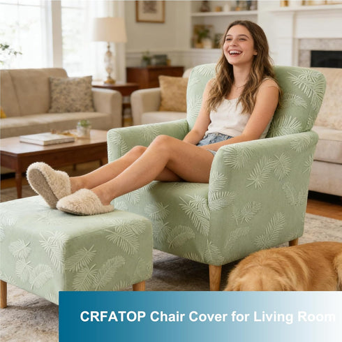 1 Sofa,B11 CRFATOP Stretch Piece Chair Covers with Arms Printed Accent Chair Cover Armchair Flower Soft Banquet