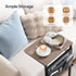 BG77SF01 HOOBRO C Shaped End Table, Adjustable Height Side Table for Sofa, Couch Side Table for Small Spaces, Slide
