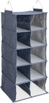 Household Essentials Hanging Cotton Blend and Plastic Closet Shoe Organizer with 10