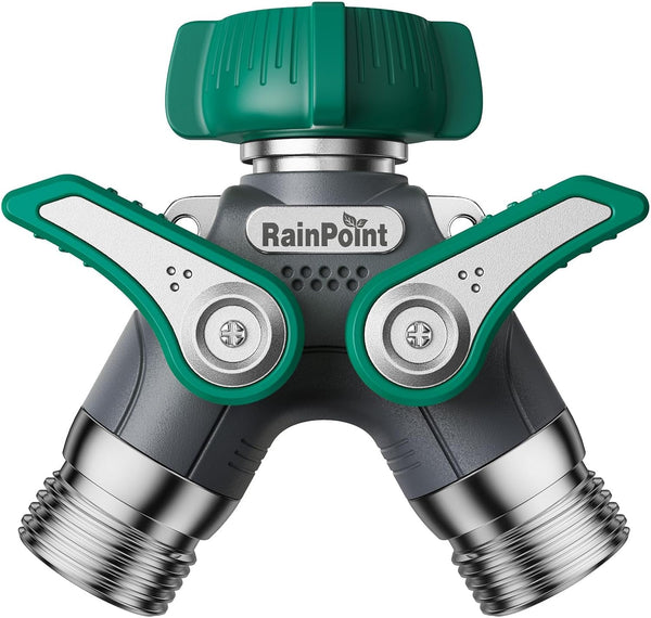 RAINPOINT Garden Hose Splitter 2 Way Heavy Duty, 3/4'' Connector Water Hose