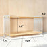 2 15.4" 5.7" 8.2" Coffee Station Organizer Tier, Solid Wood Mug Shelffor Coffee Bar,Matcha Station,Tea Storage - Holds