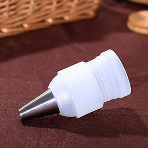 BronaGrand 10pcs Plastic Standard Couplers for Cake Decorating, Pipe Tip Coupler for Icing Nozzles, White