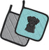 Caroline's Treasures BB1173PTHD Checkerboard Blue Black Labrador Pot Holders, Kitchen Heat Resistant, 7 1/2 x 7 1/2