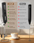 3 3 AMOSA Milk Frother Handheld with Stand, Rechargeable Frother with Speeds & Heads, Travel Frother with Case, Coffee