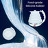 Travel Kettle Electric, Portable Collapsible Tea Kettle, Food Grade Silicone, Auto Shut Off (White)