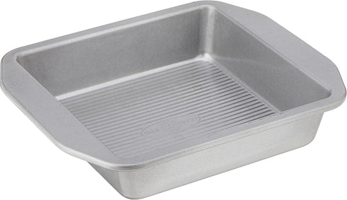 USA Pan 1120BW-3-ABC-1 American Bakeware Classics - 8-Inch Square Cake and Brownie Pan, Aluminized Steel