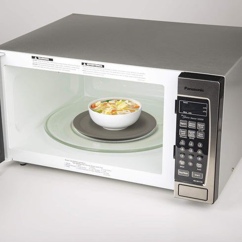 Compact Microwave Multi-Mat, 9.5 Inches Gray – Heat-Resistant Trivet & Microwave Food Splatter Protector