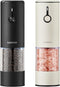 Stainless Steel Rechargeable Electric Salt and Pepper Grinder Set, USB Charging with
